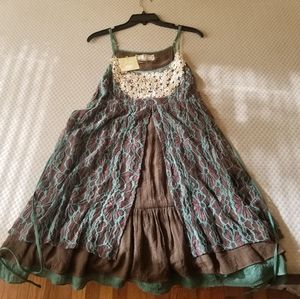 A’Reve turquoise dress, adjustable straps